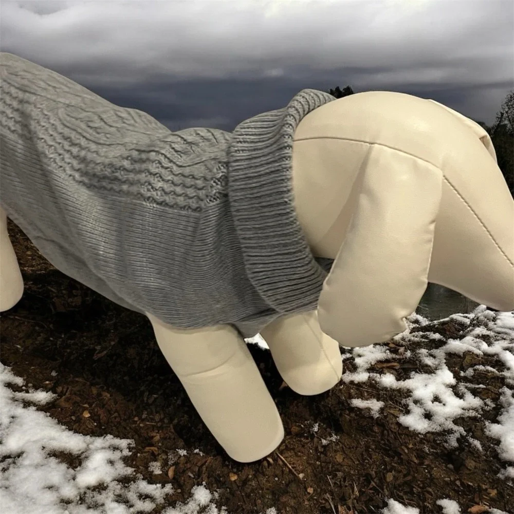 Cable Dog Sweater – Storm Grey | NWOT